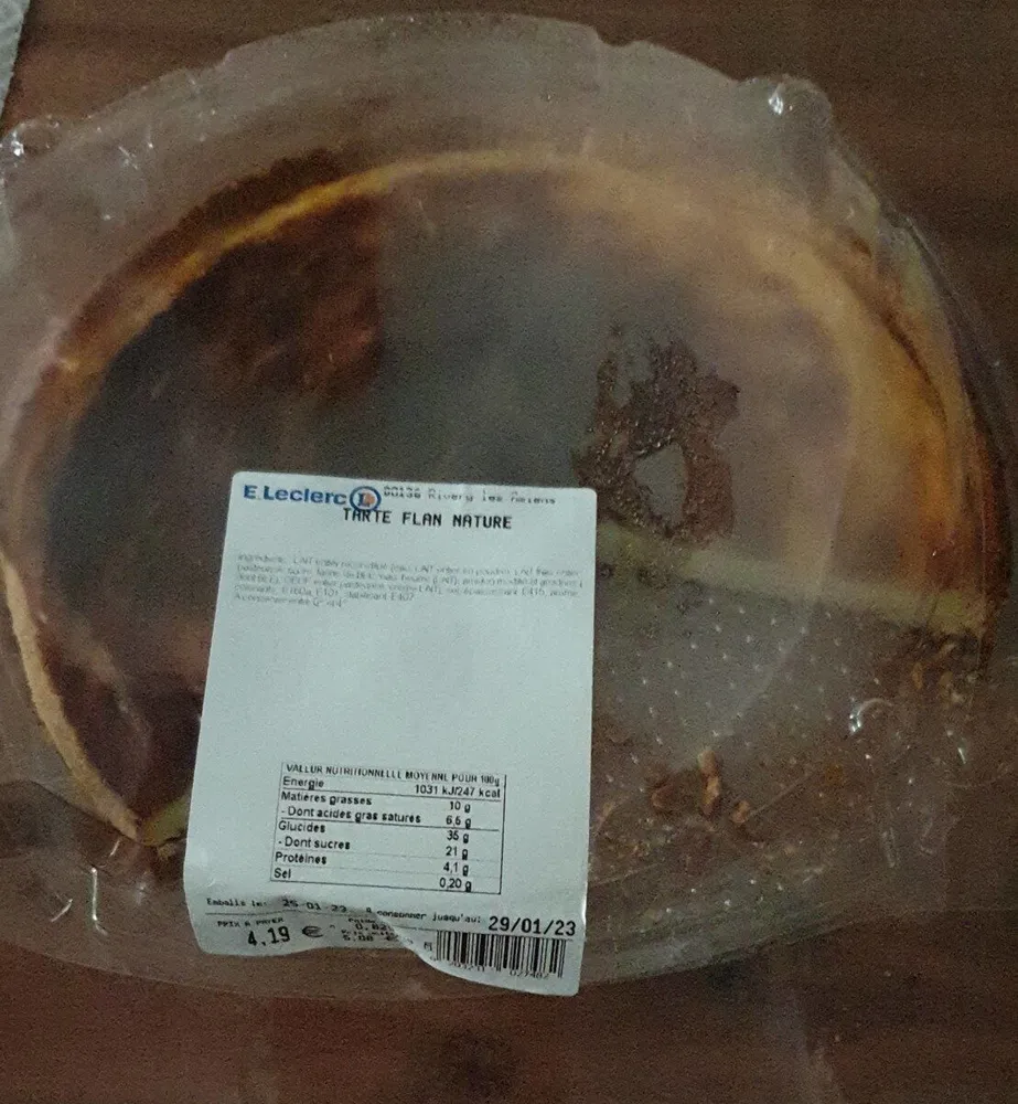 Tarte flan nature