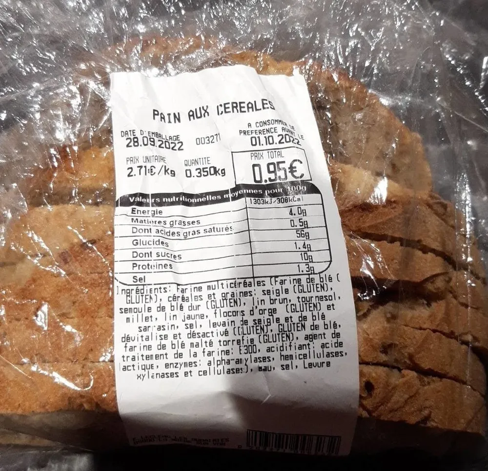 Pain aux céréales