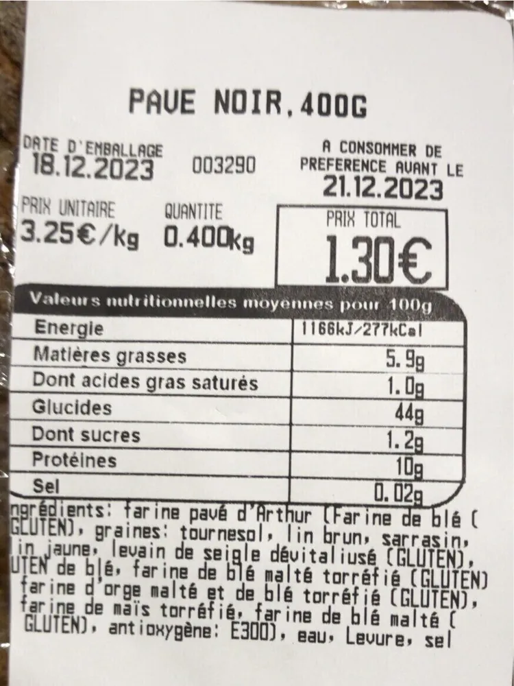 Pavé noir