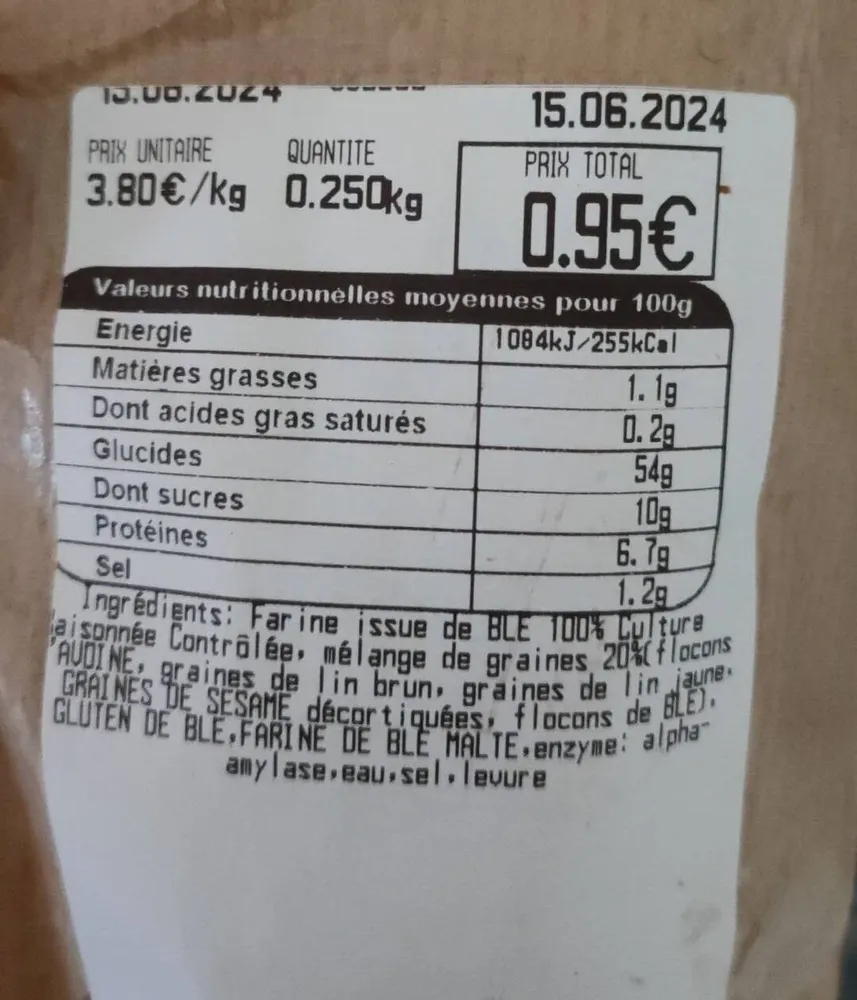 Baguette aux céréales