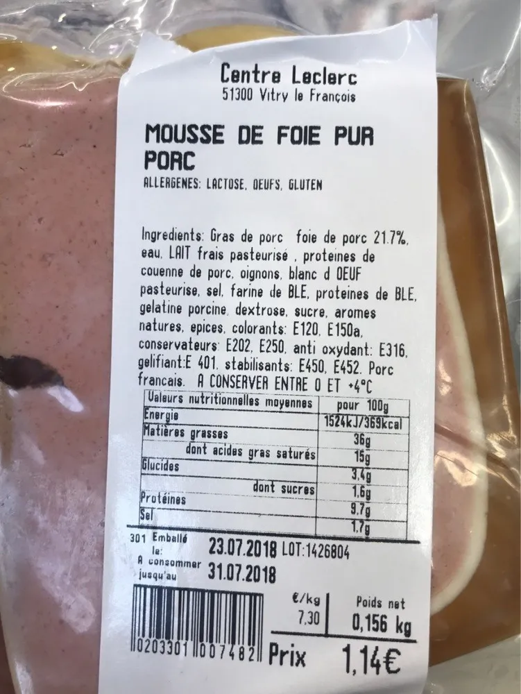 Mousse de foie pur porc