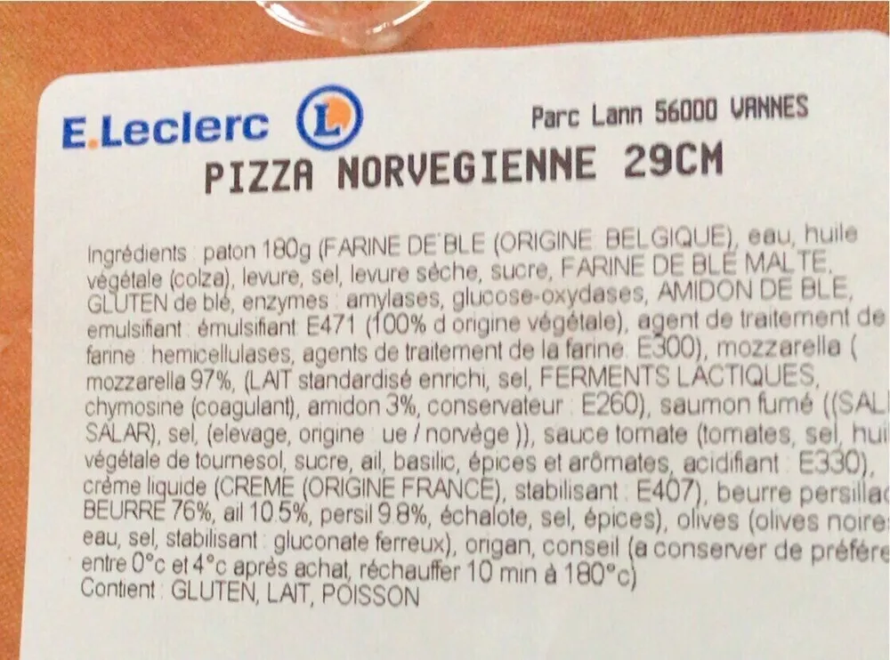 Pizza norvégienne