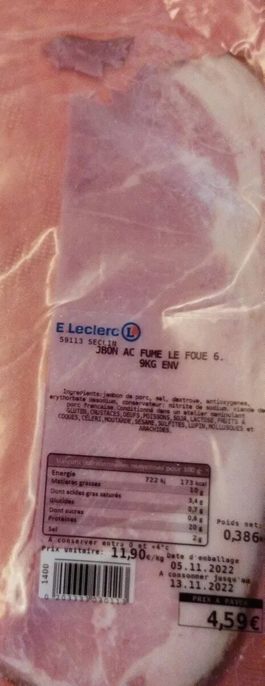 Jambon AC fumé le foue