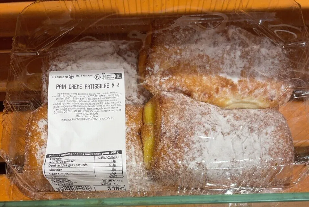 Pain crème patisserie