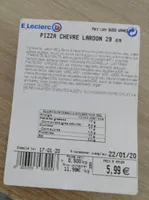 Pizza chèvre lardon leclerc