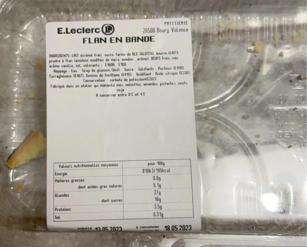 Flan en bande
