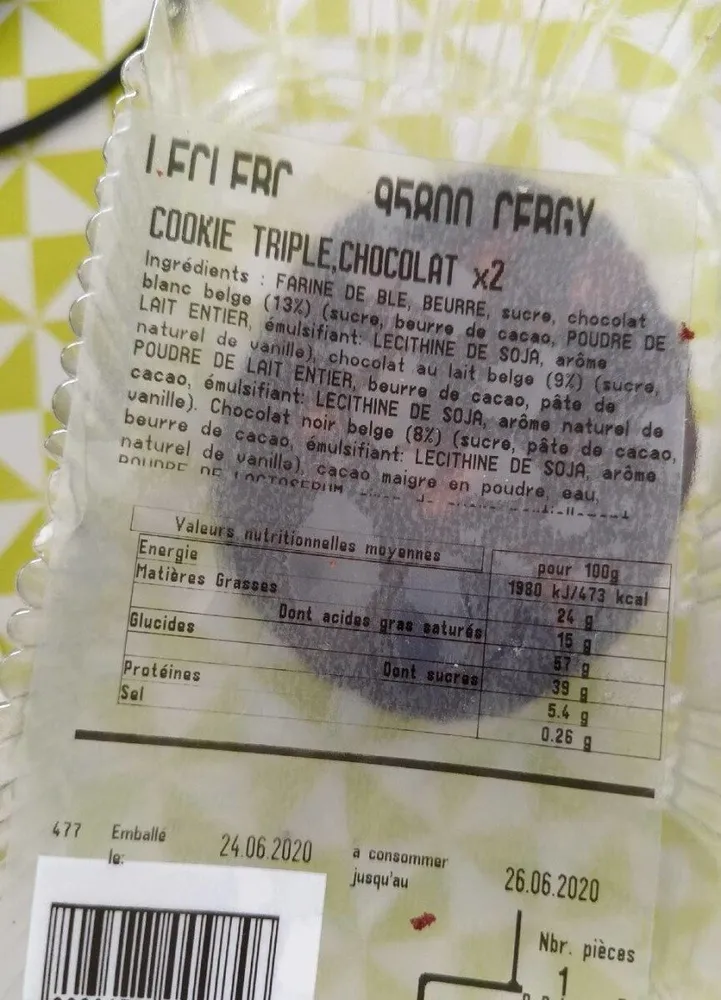 Cookie triple chocolat