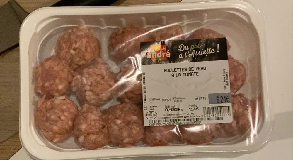 Boulette de veau a la tomate