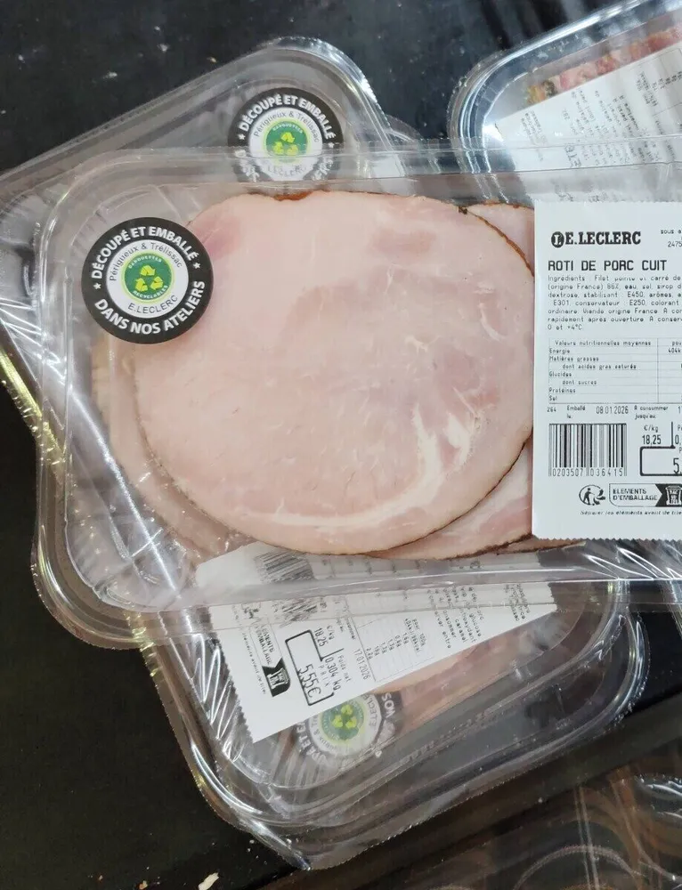 Roti porc cuit
