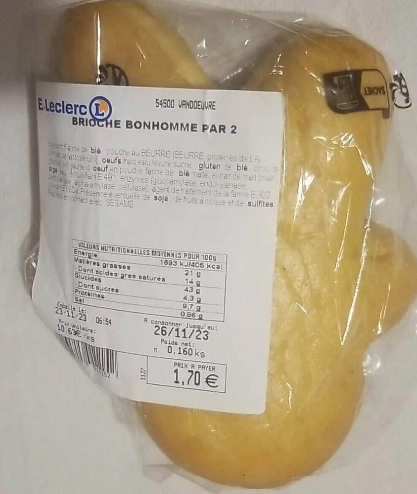 Brioche bonhomme par 2