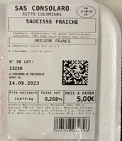Saucisse fraîche