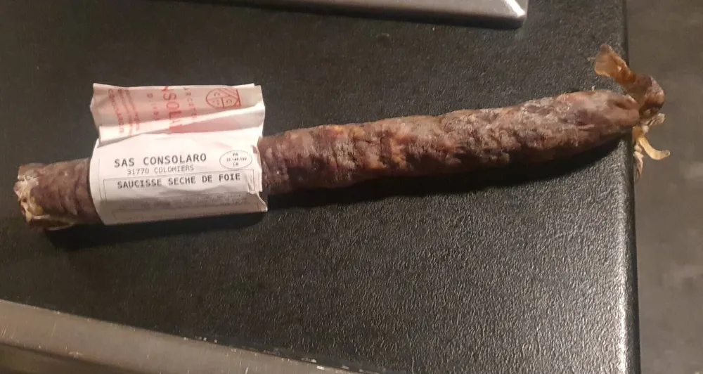 Saucisse seche de foie