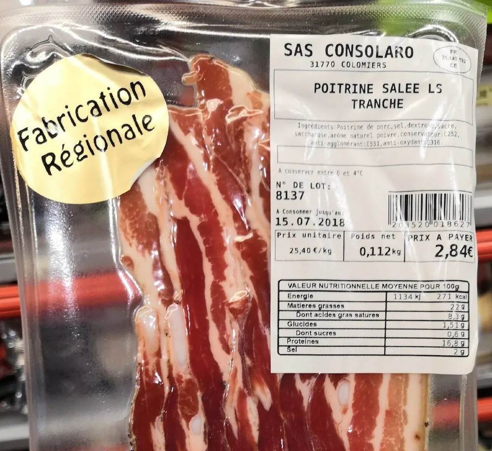 Poitrine salée