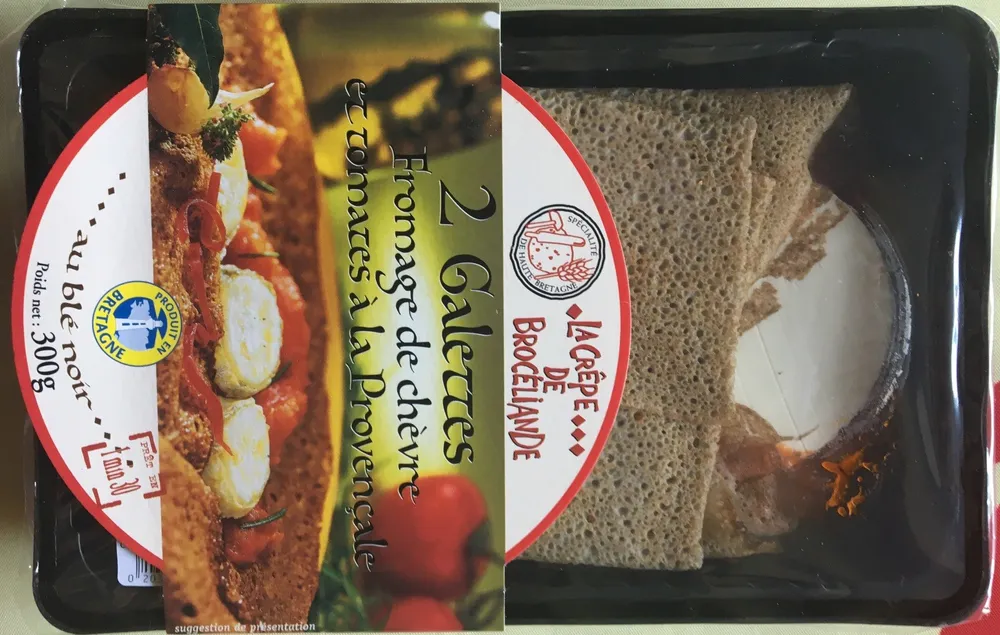 Galette fromage de chèvre et tomates à la provençale