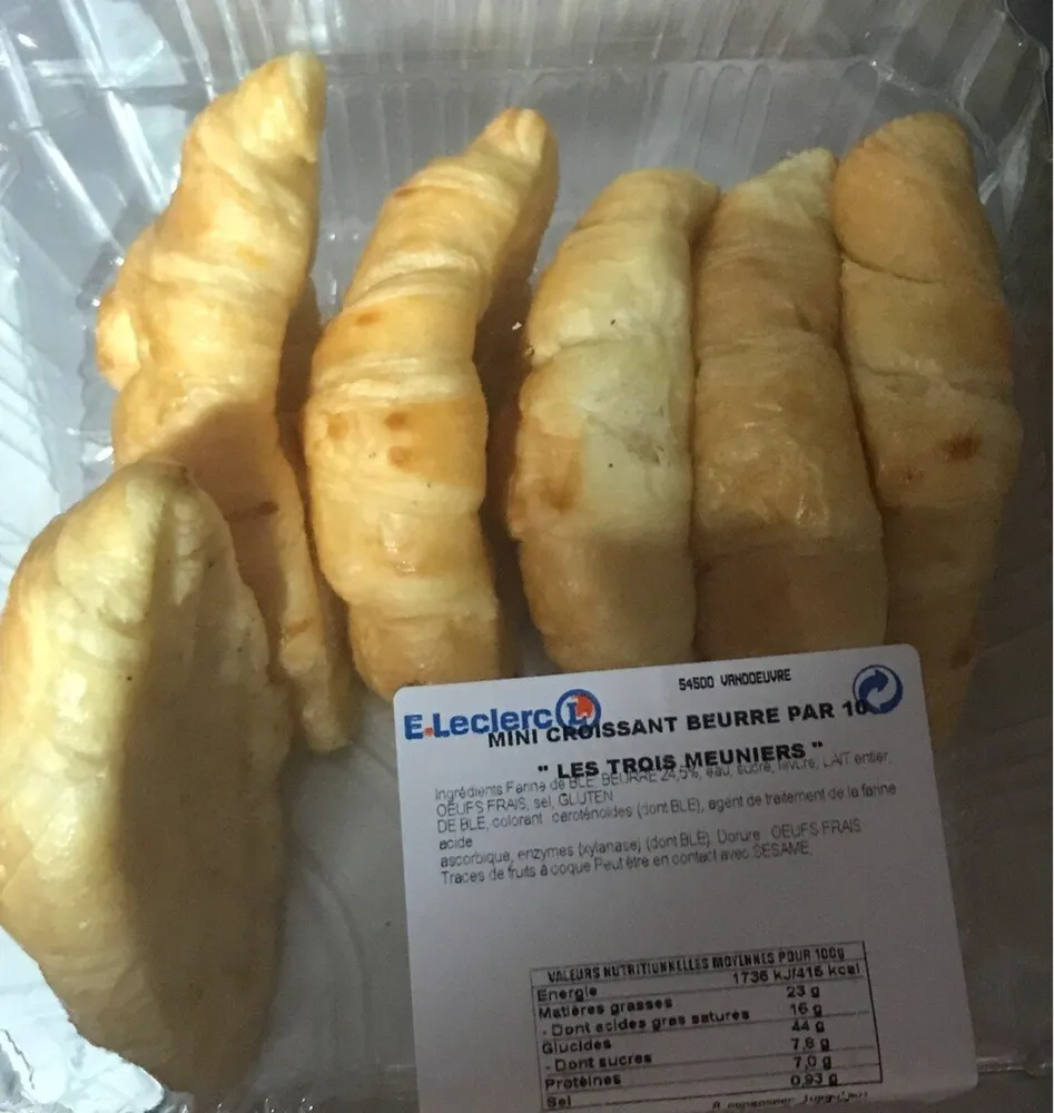Mini croissant beurre par 10