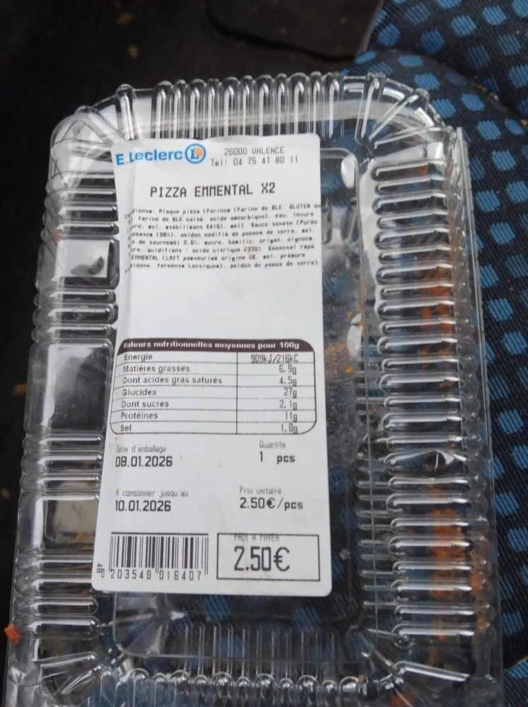 Pizza emmental de leclerc