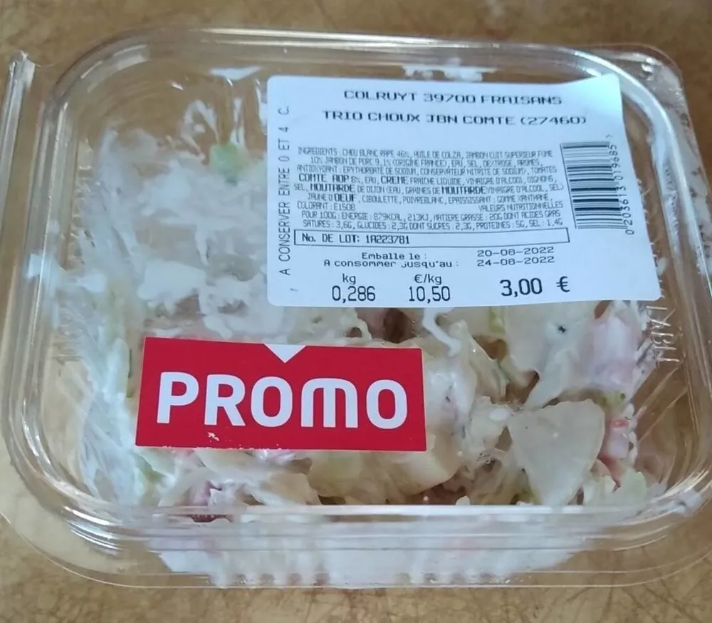Trio choux jambon comté