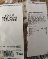 Boule campagne tranchée