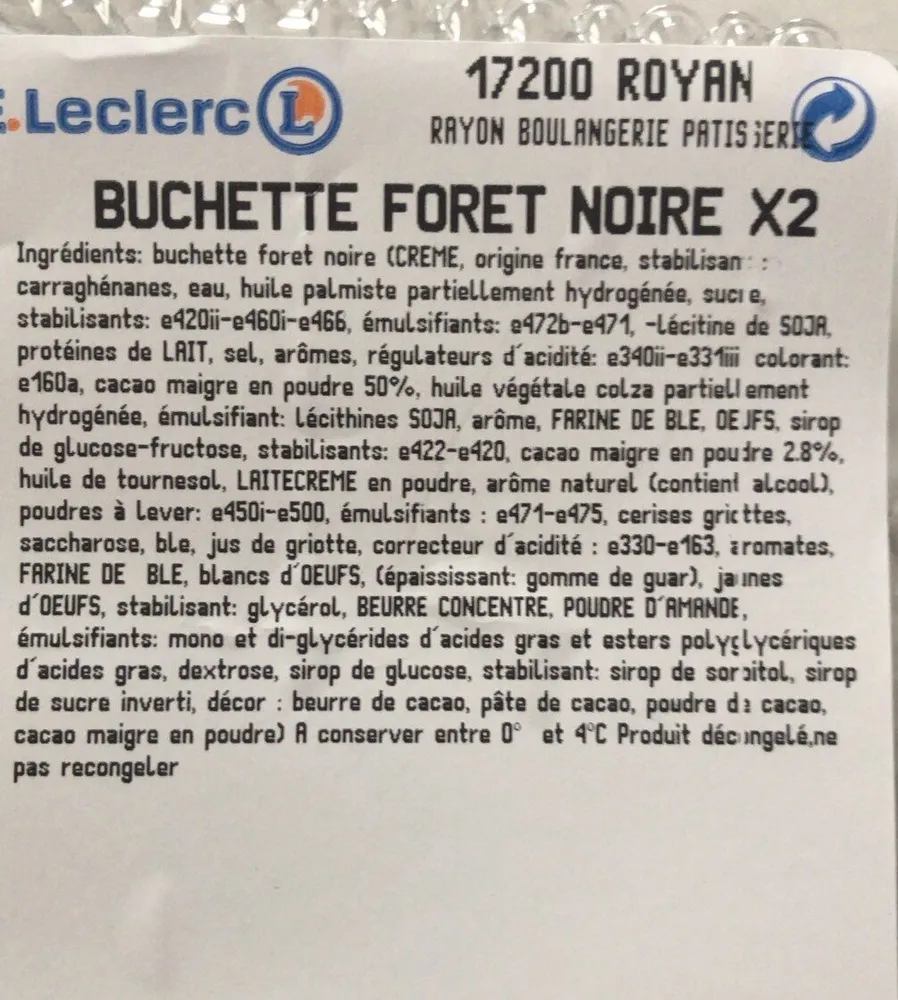 Buchette Foret Noire x2
