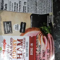 Half Spiral Sliced Honey Ham, 3 oz ham and 1/2 tsp glaze