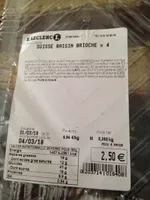 Suisse raisin brioché