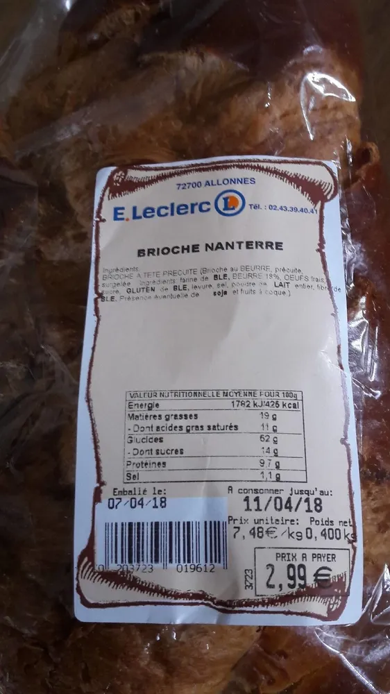 Brioche nanterre