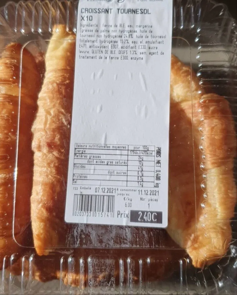 Croissant tournesol