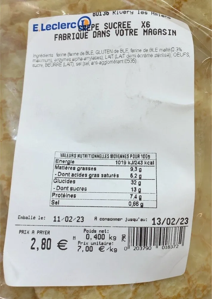 Crêpes Leclerc