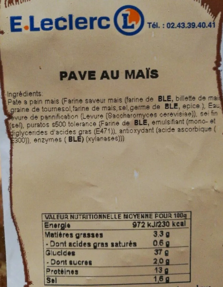 Pave de maïs