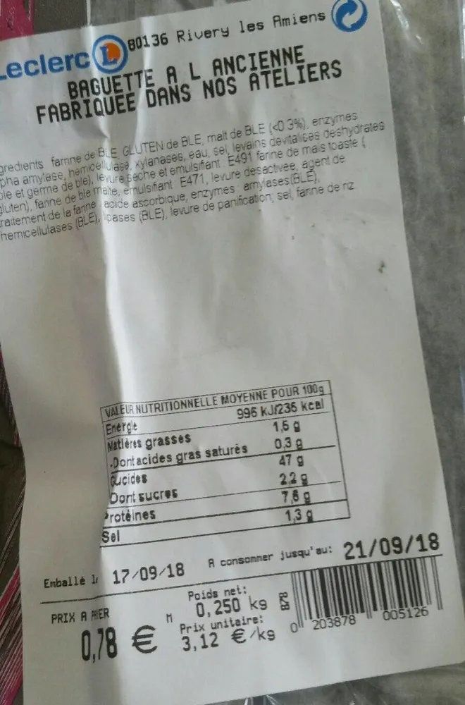 Baguette à l'ancienne
