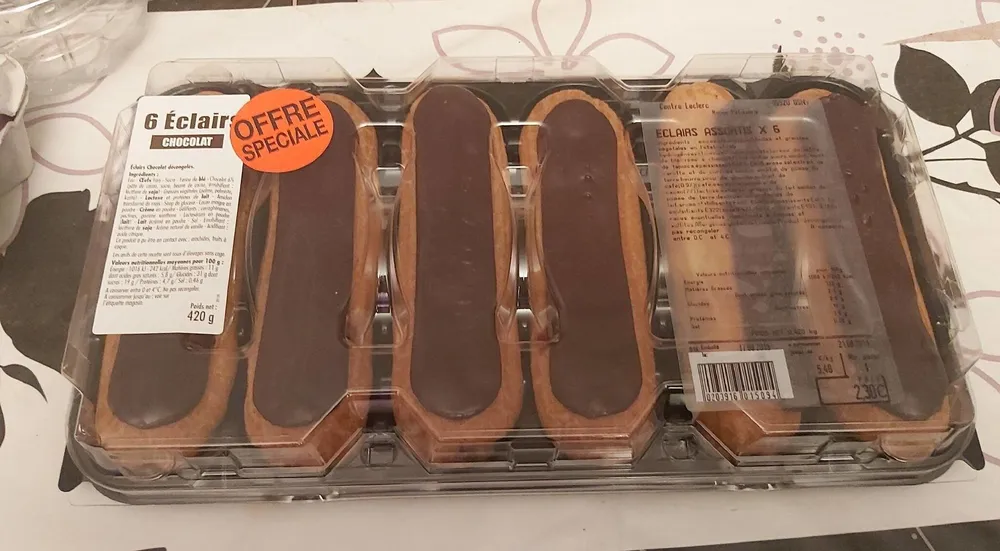 Eclairs assortis x6