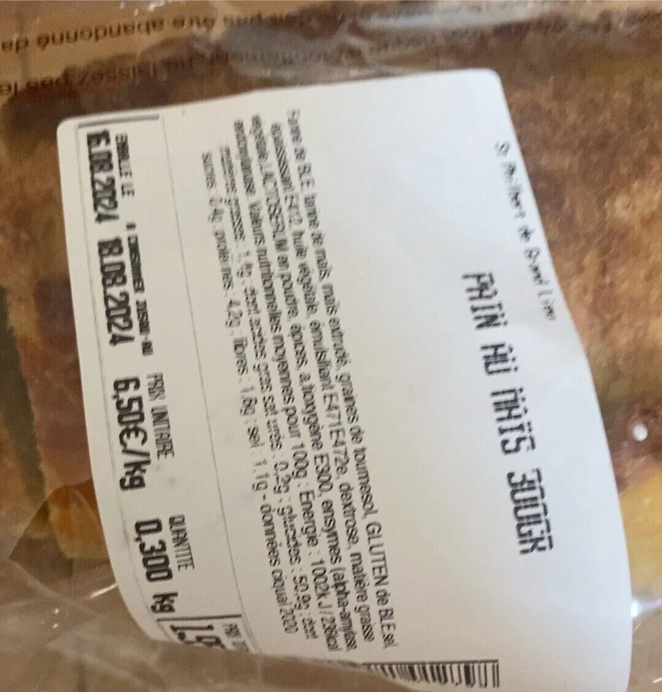 Pain au maïs