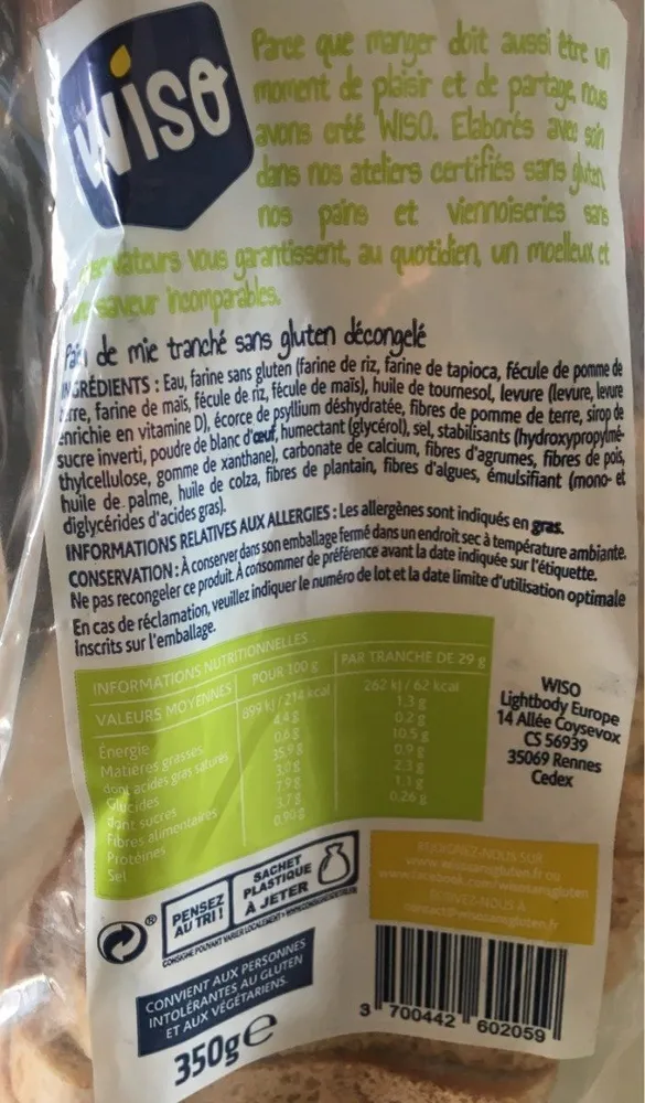 Pain de mie moelleux sans gluten