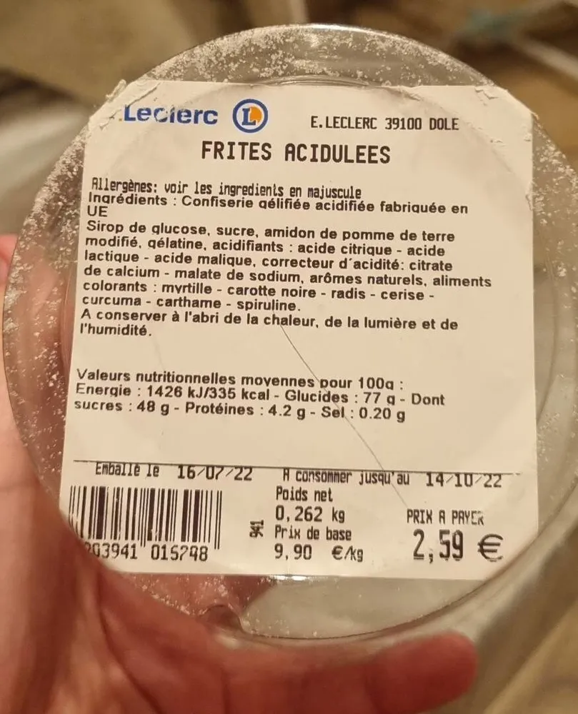 Frite acidulée
