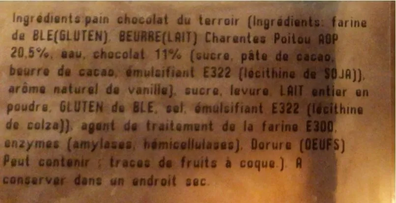 Pains chocolat AOP