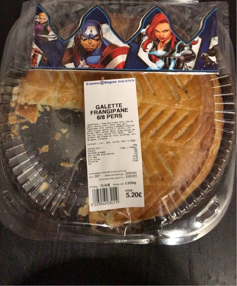 Galette frangipane 6/8 pers