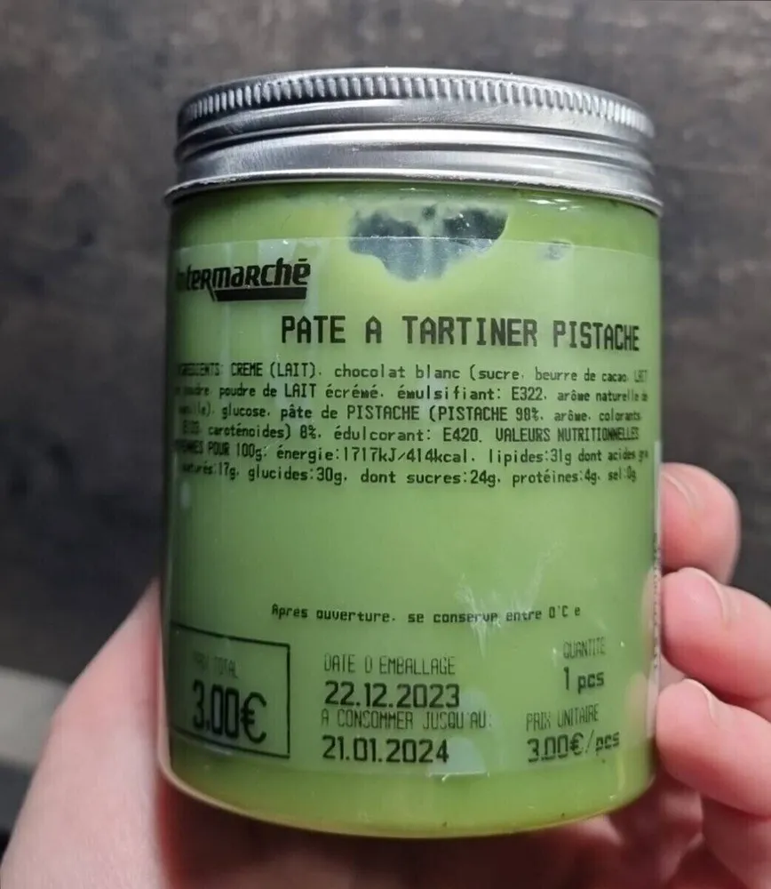 Pâte à tartiner pistache