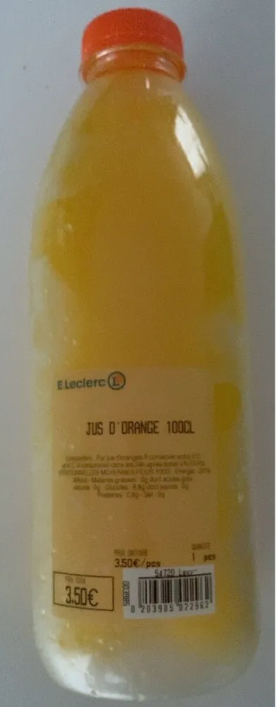Jus d’orange 100cl (pressé)
