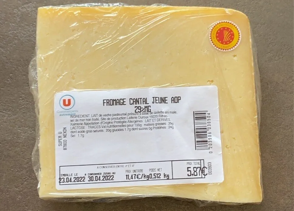 Cantal jeune aop