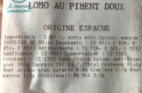 Lomo au pilent doux origine espagne superu
