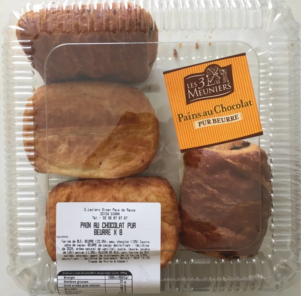Pain au chocolat pur beurre x8