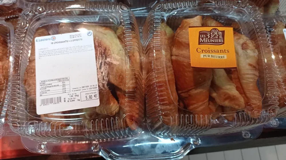 20 croissants pur beurre