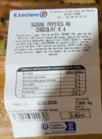 Suisse pépites de chocolat x4