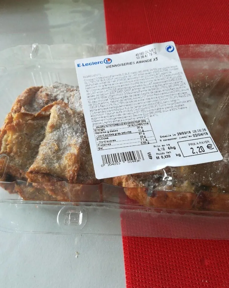 Viennoiserie amande