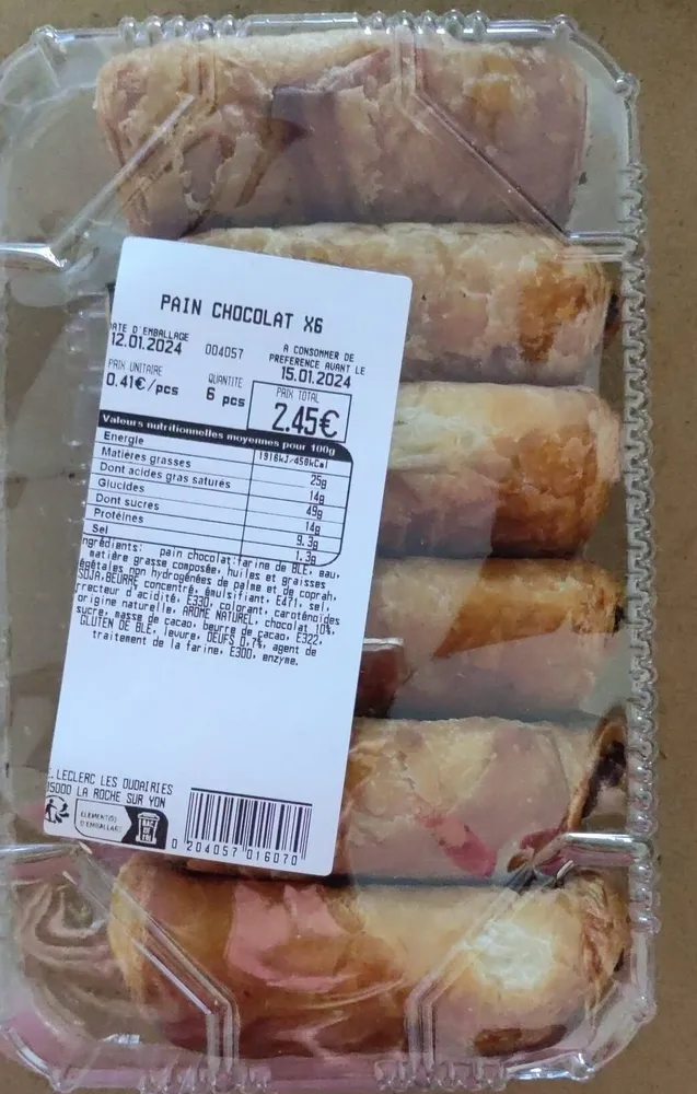 Pains au chocolat Leclerc