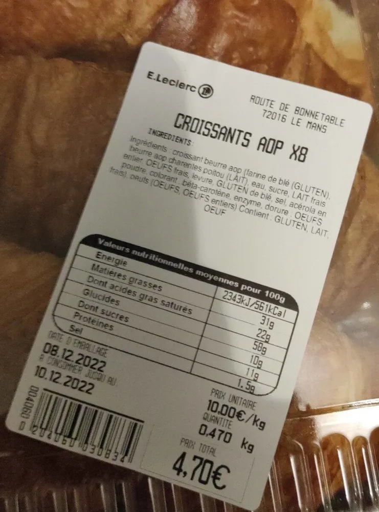 Croissant AOP x8