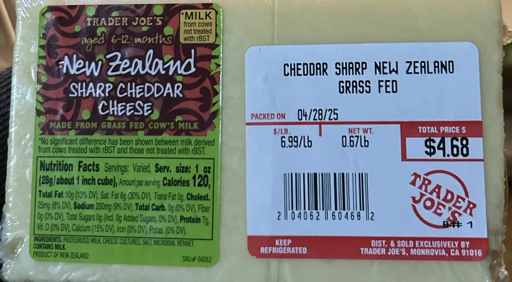 New Zealand Sharp Cheddar Cheese
