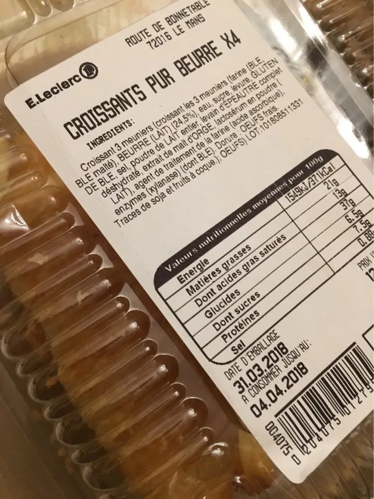 Croissants pur beurre