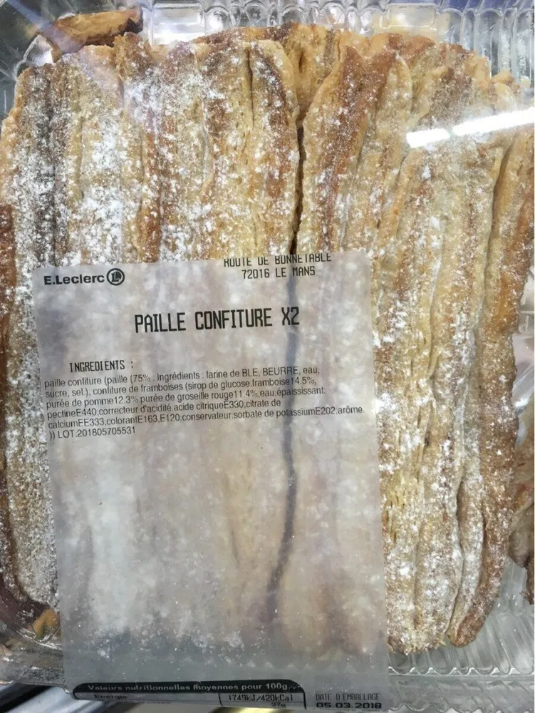Paille confiture