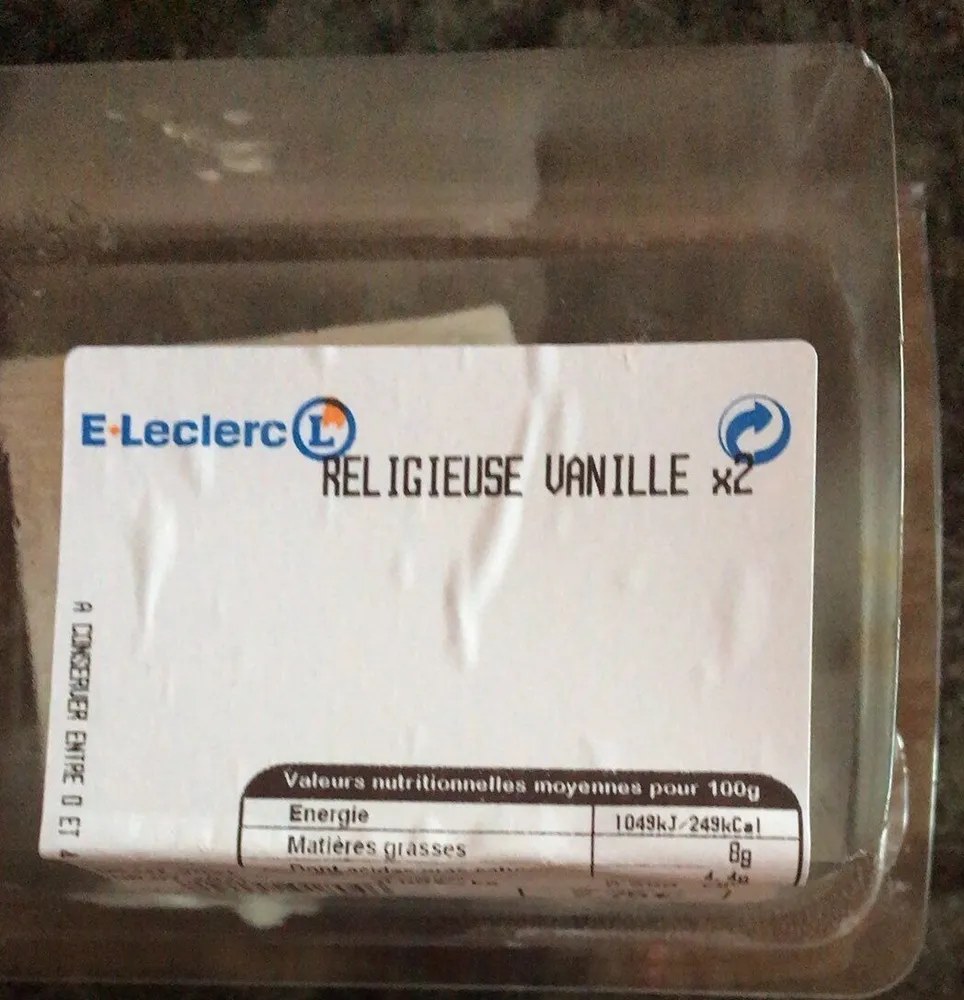 Religieuse vanille x2